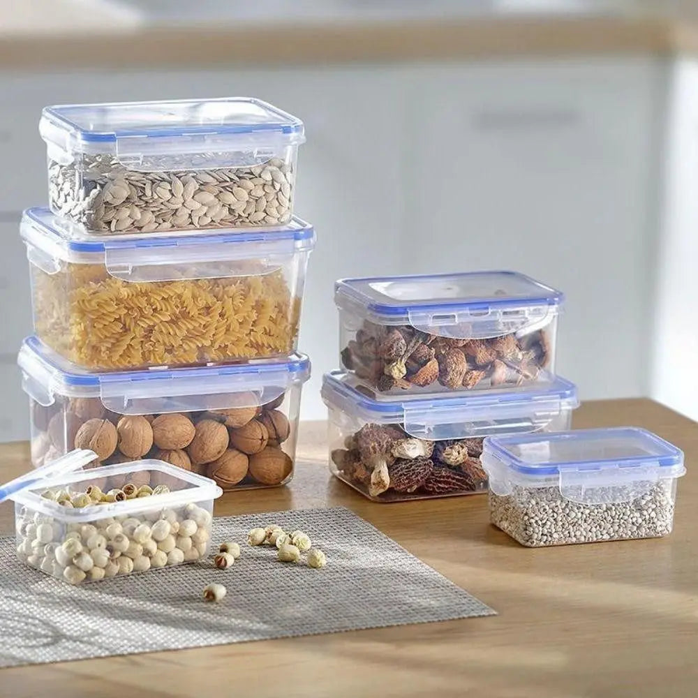Transparent refrigerator storage box plastic food containers for kitchen organization