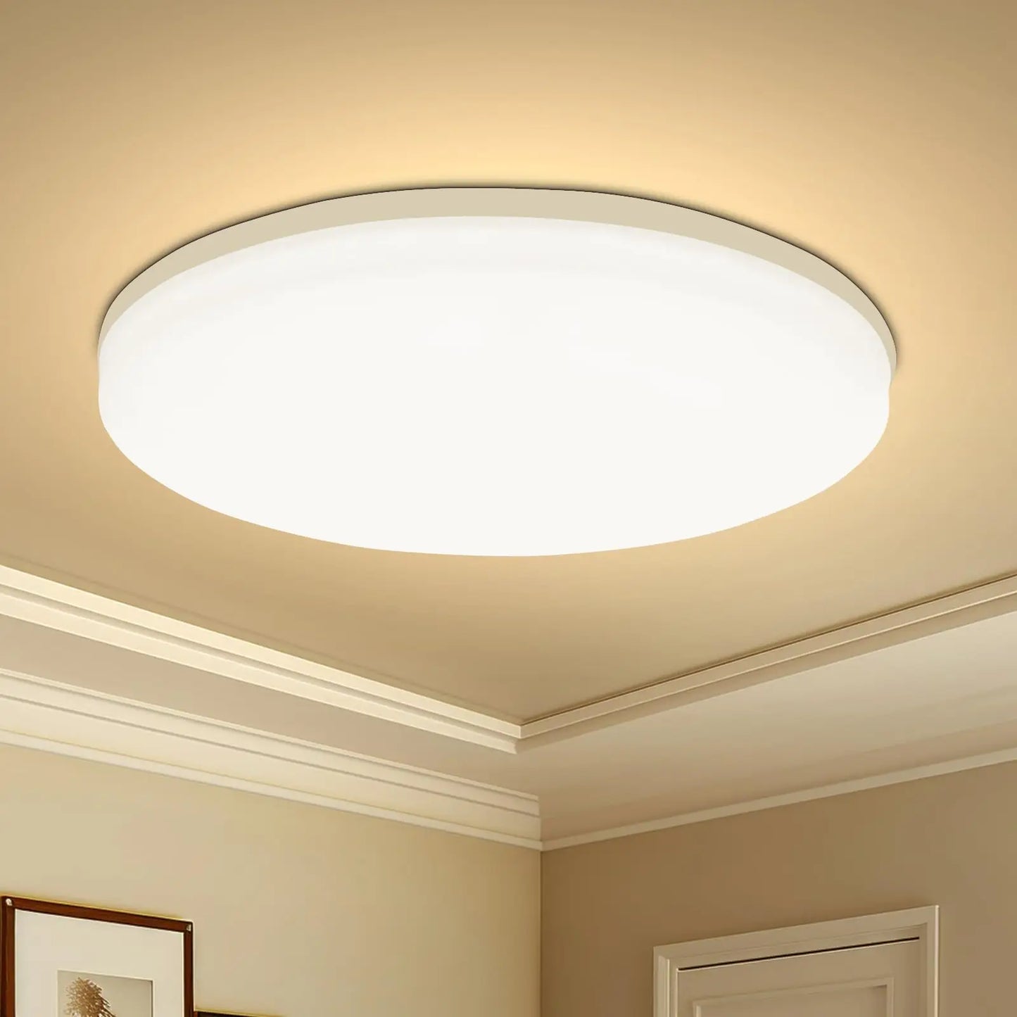 Modern round LED ceiling light fixture for bedroom kitchen and living room