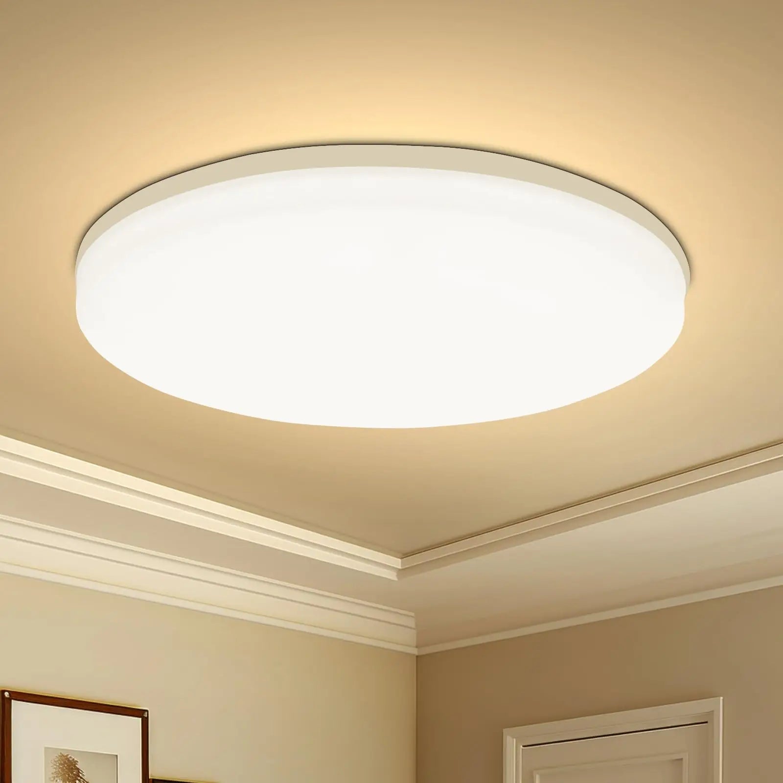 Modern round LED ceiling light fixture for bedroom kitchen and living room