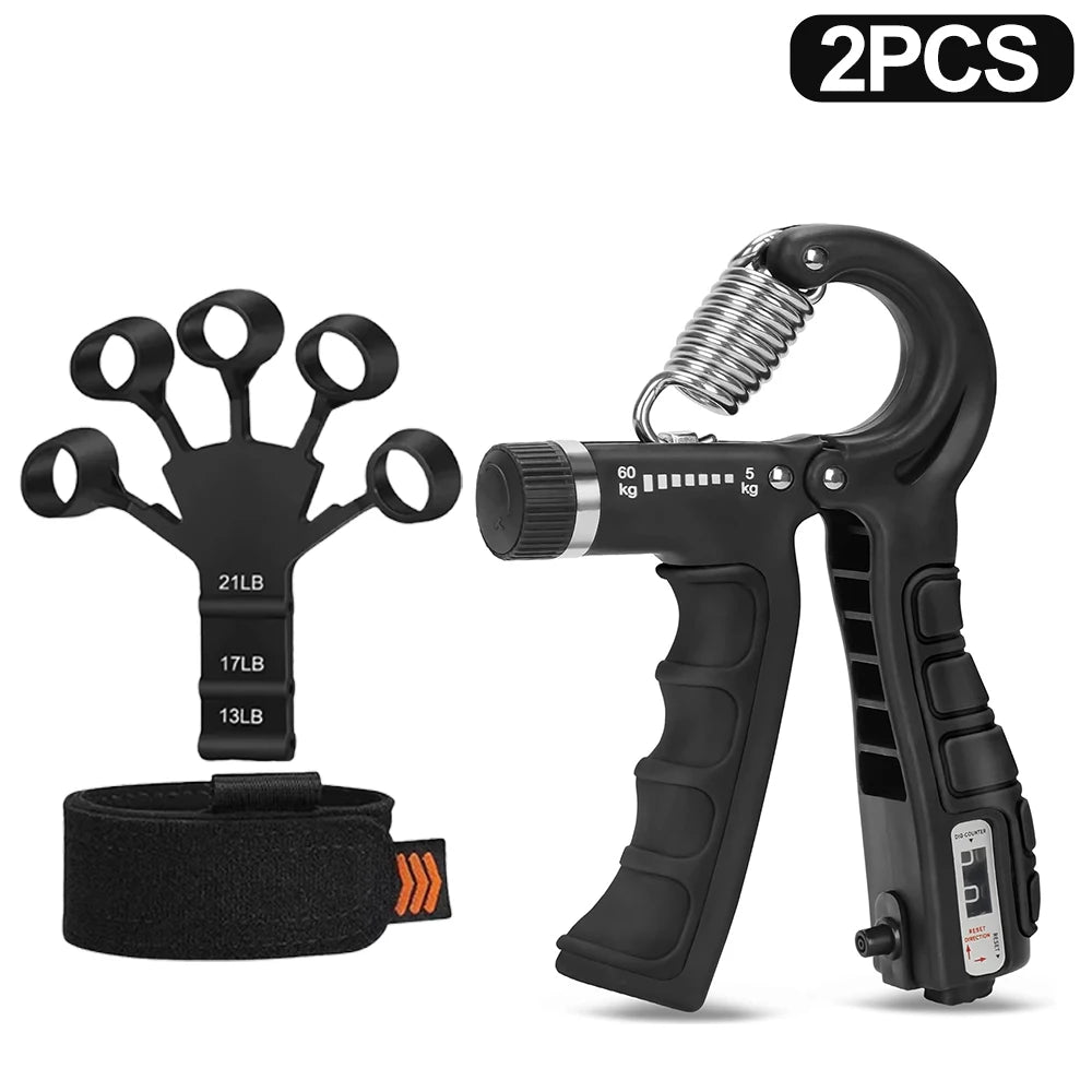 5–60Kg Adjustable Hand Gripper Wrist & Forearm Strengthener