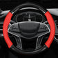 Carbon fiber leather car steering wheel cover anti slip 38cm universal fit