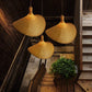 hand knitted bamboo pendant hanging lamp natural woven ceiling light fixture for bedroom dining room restaurant cafe and home decor