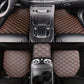 PU leather waterproof dust-proof car floor mat set for auto interior protection