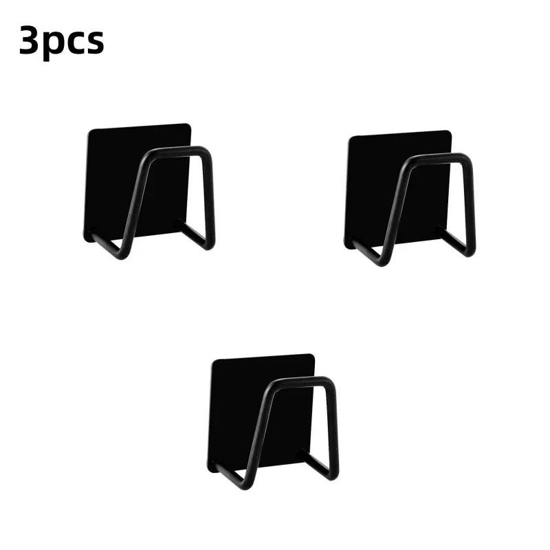 Stainless steel sink sponge holder adhesive drain drying rack for kitchen sponge scrubber and soap storage
