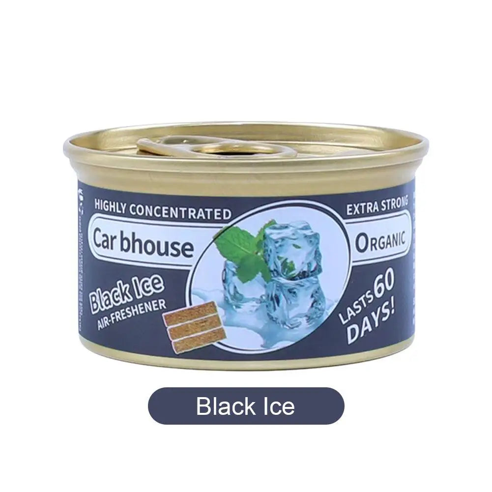 Long-lasting canned car air freshener with wood block coffee flavor fragrance for vehicle interior