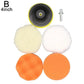 Car body polishing pad kit with sponge wool pads back plate and drill adapter for waxing and scratch cleaning