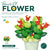 mini flower building block set with colorful potted plant designs micro self locking bricks DIY home desk decor toy gift
