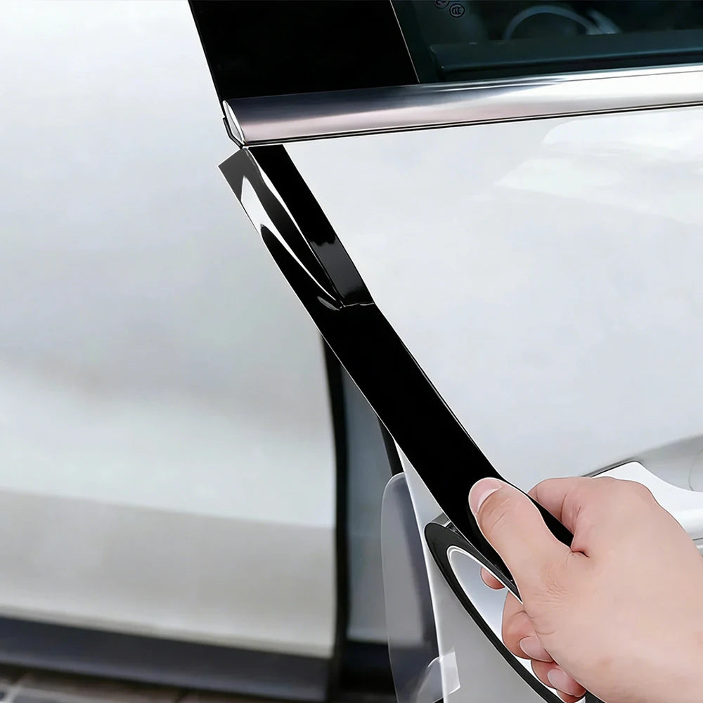 Glossy black car protective strip anti scratch tape for door sill and side mirror