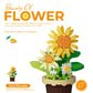 mini flower building block set with colorful potted plant designs micro self locking bricks DIY home desk decor toy gift