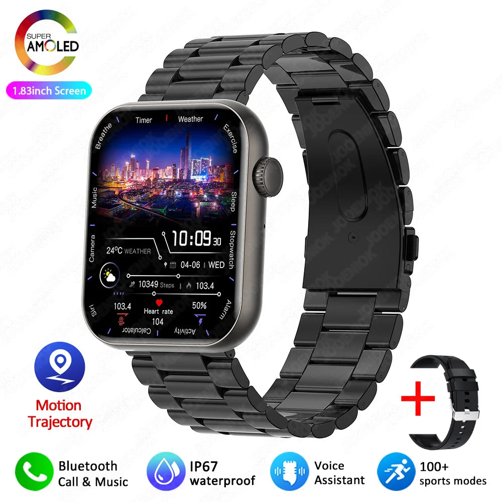 Waterproof Bluetooth Smart Watch with Heart Rate & Fitness Tracker