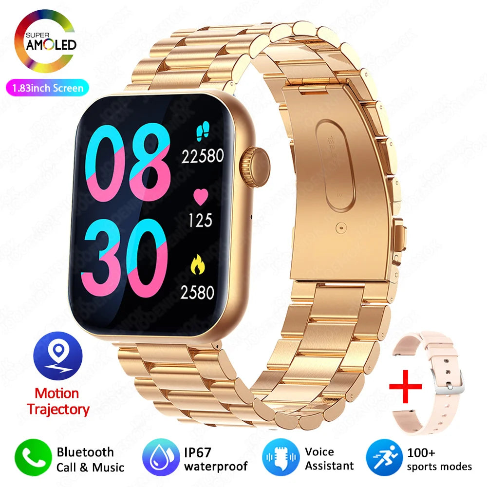 Waterproof Bluetooth Smart Watch with Heart Rate & Fitness Tracker