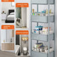 Multi-layer storage trolley with handlebar rolling kitchen storage rack for home organization