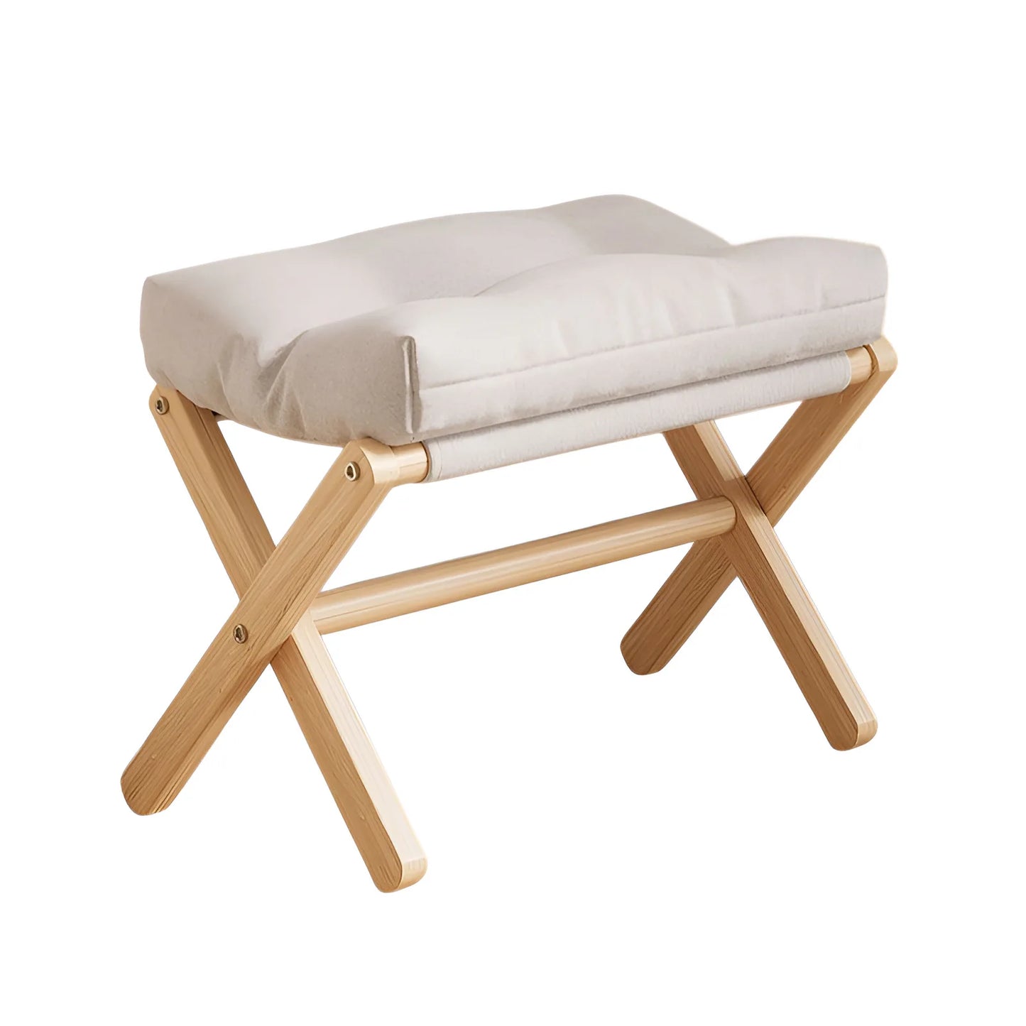 solid wood shoe changing stool and footrest bench for sofa and entryway