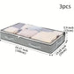Dustproof under bed storage box with reinforced handles for bedroom organization