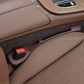 Car seat gap plug storage box and leak resistant strip for car interior