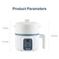 1.7L electric rice cooker with non-stick inner pot and steaming basket for 2-3 people