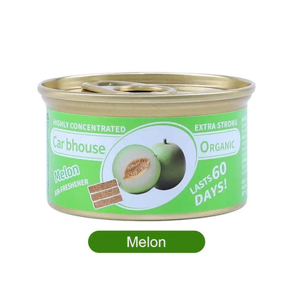Long-lasting canned car air freshener with wood block coffee flavor fragrance for vehicle interior