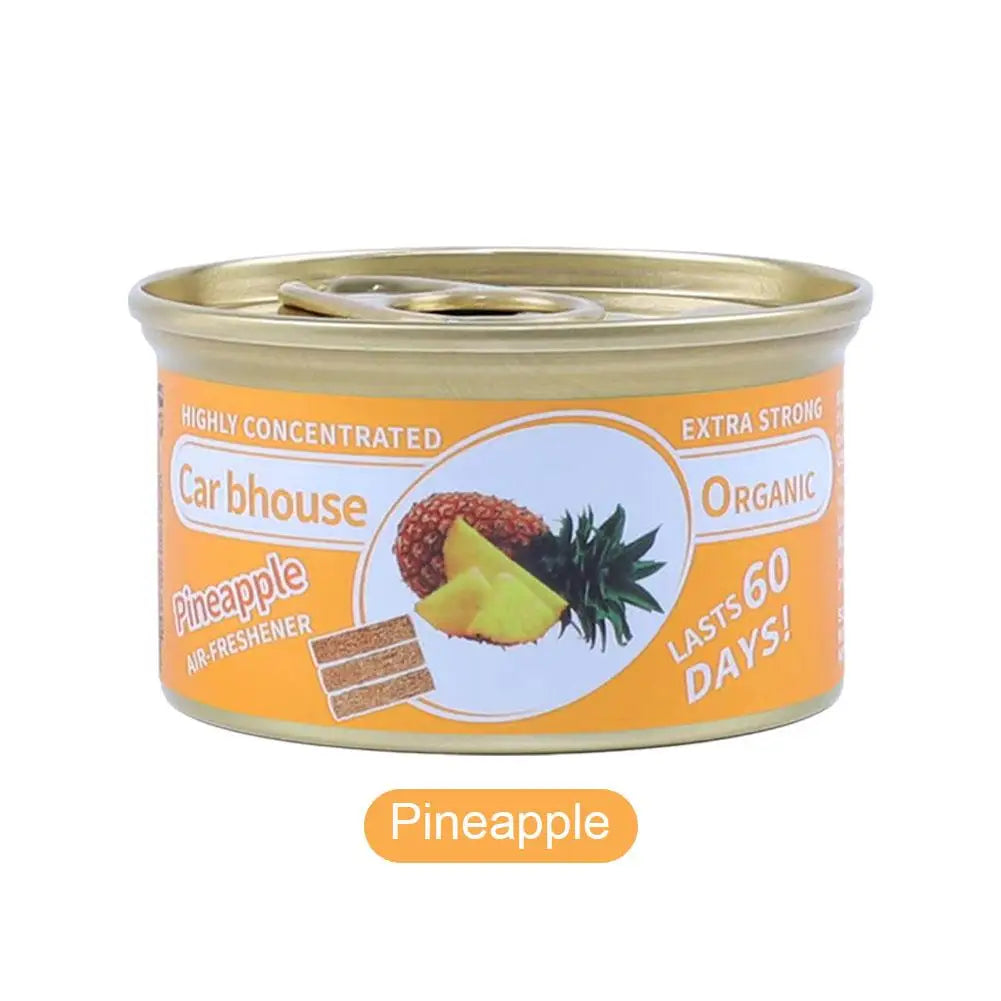 Long-lasting canned car air freshener with wood block coffee flavor fragrance for vehicle interior