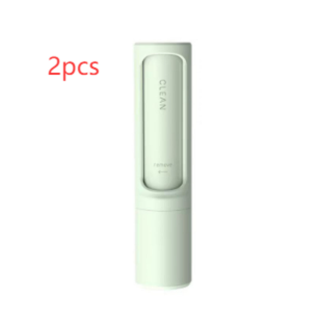 Self clean pet hair remover with dust compartment