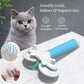 Self cleaning grooming brush for cats and dogs