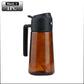 2-in-1 dark glass olive oil sprayer and dispenser bottle for kitchen cooking oil vinegar and salad use