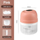 250ML USB rechargeable mini electric garlic chopper vegetable cutter for kitchen food preparation