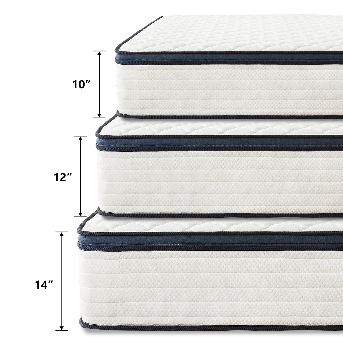 Queen size gel memory foam hybrid mattress with pocketed coils breathable jacquard cover and pressure relief support