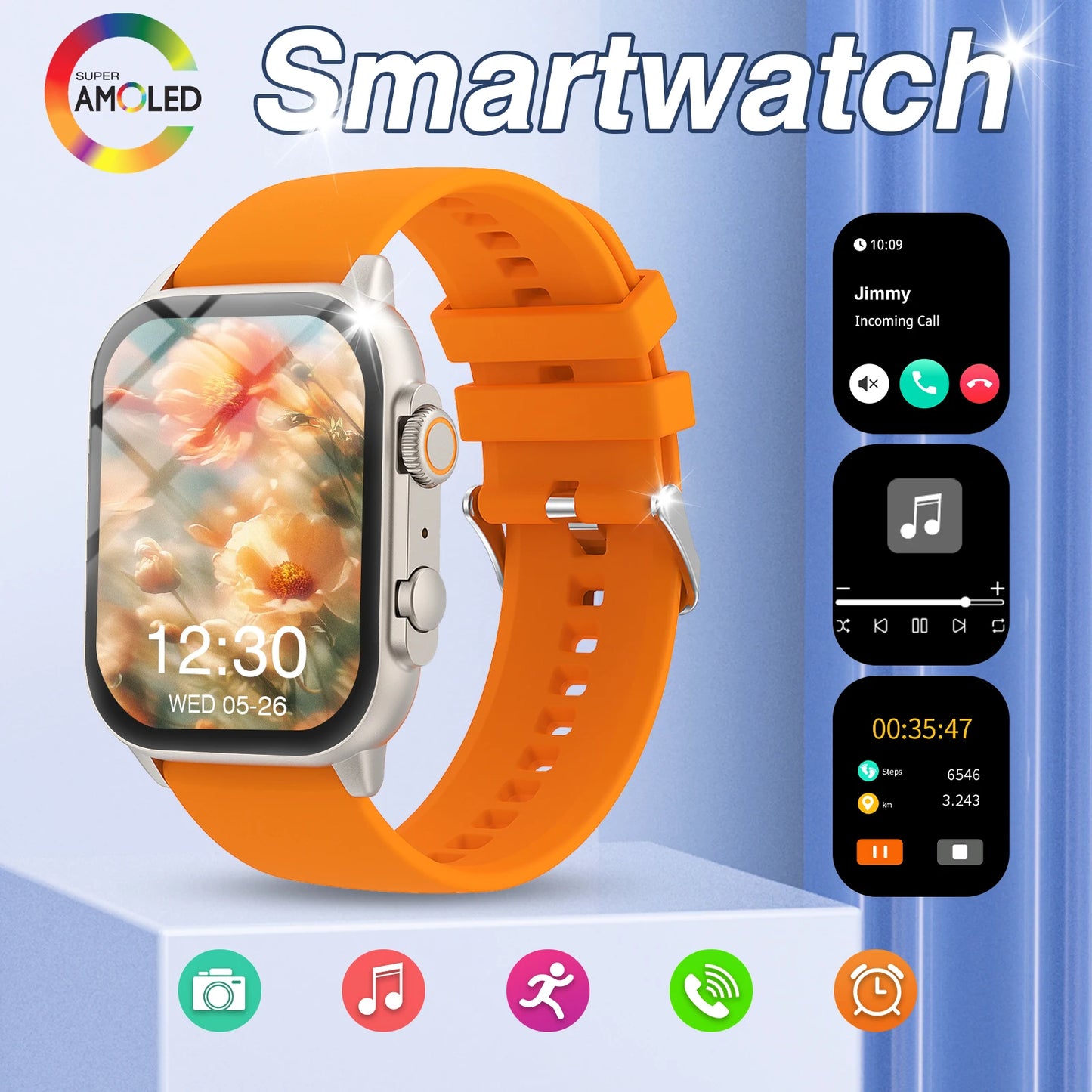 Wireless Calling Smartwatch with Fitness Tracker & Multi-Sport Mode