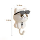 Cute cartoon cat waterproof wall hooks for keys and home decoration