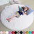 Round fluffy soft area rug for kids girls room princess bedroom decor