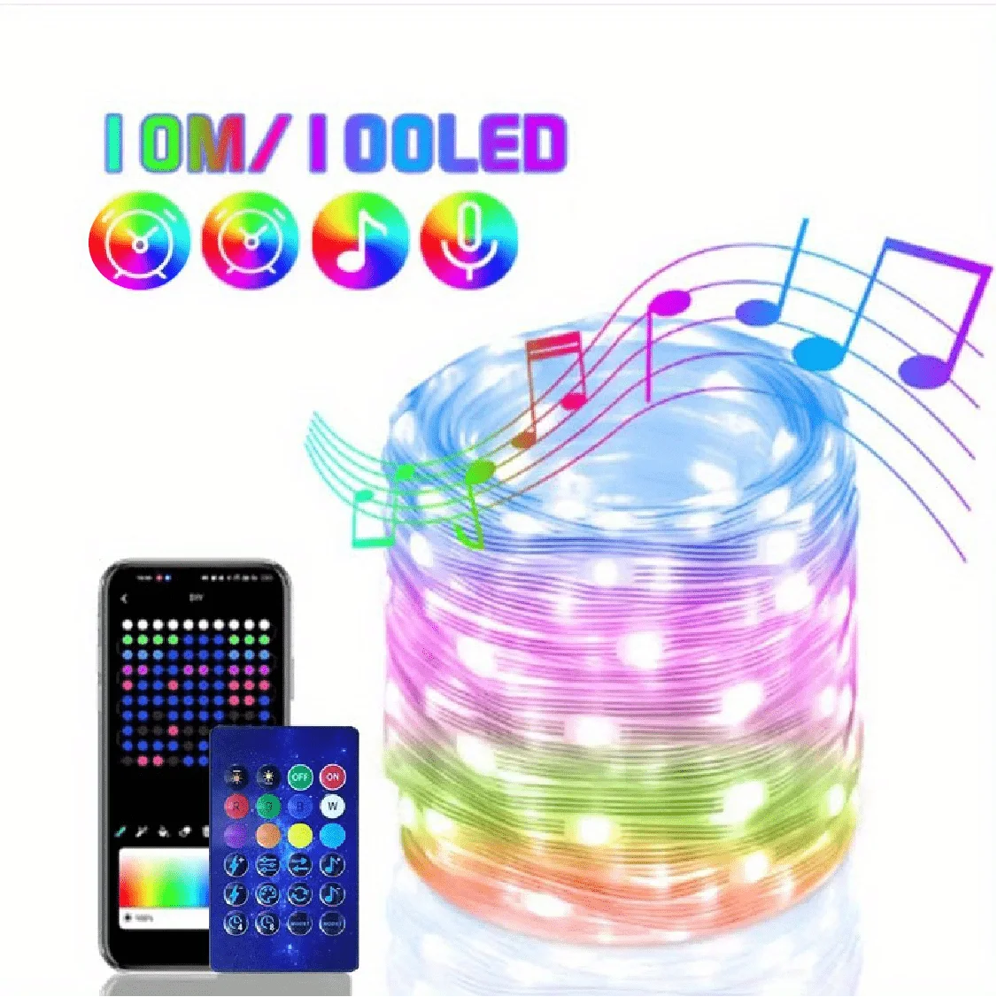 RGBIC Bluetooth fairy string lights with app remote control dream color LED lights for Christmas tree garden bedroom party decor