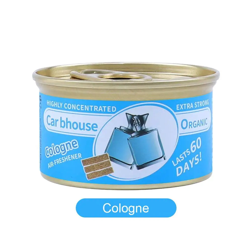 Long-lasting canned car air freshener with wood block coffee flavor fragrance for vehicle interior