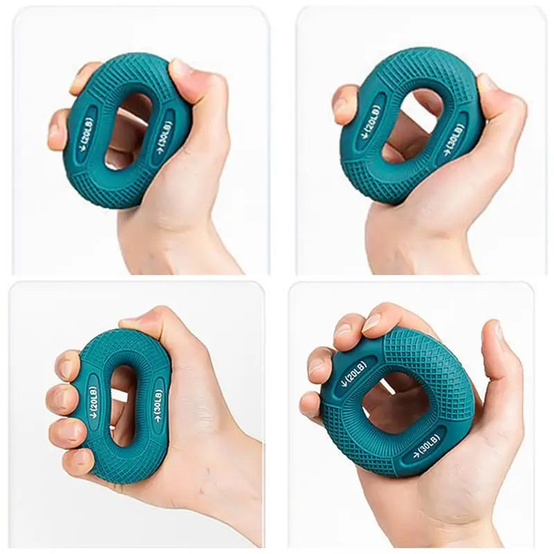 Silicone finger grip trainer for palm and forearm workout