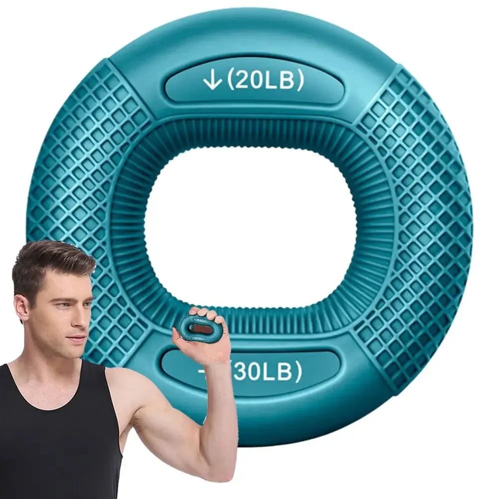 Silicone gripper ring for hand muscle workout