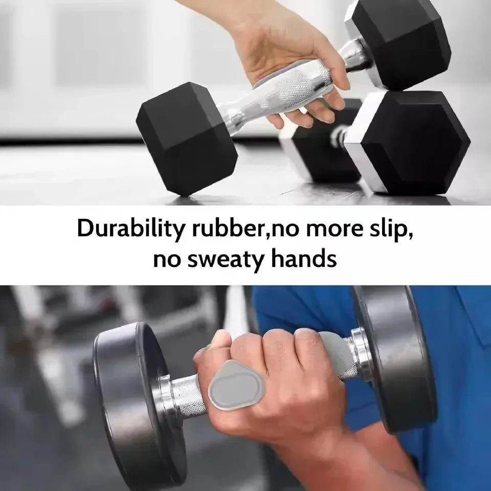 Silicone palm grips for barbell workout