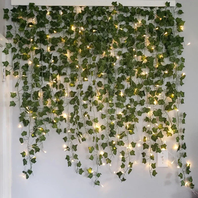 Silk Leaves LED String Lights 