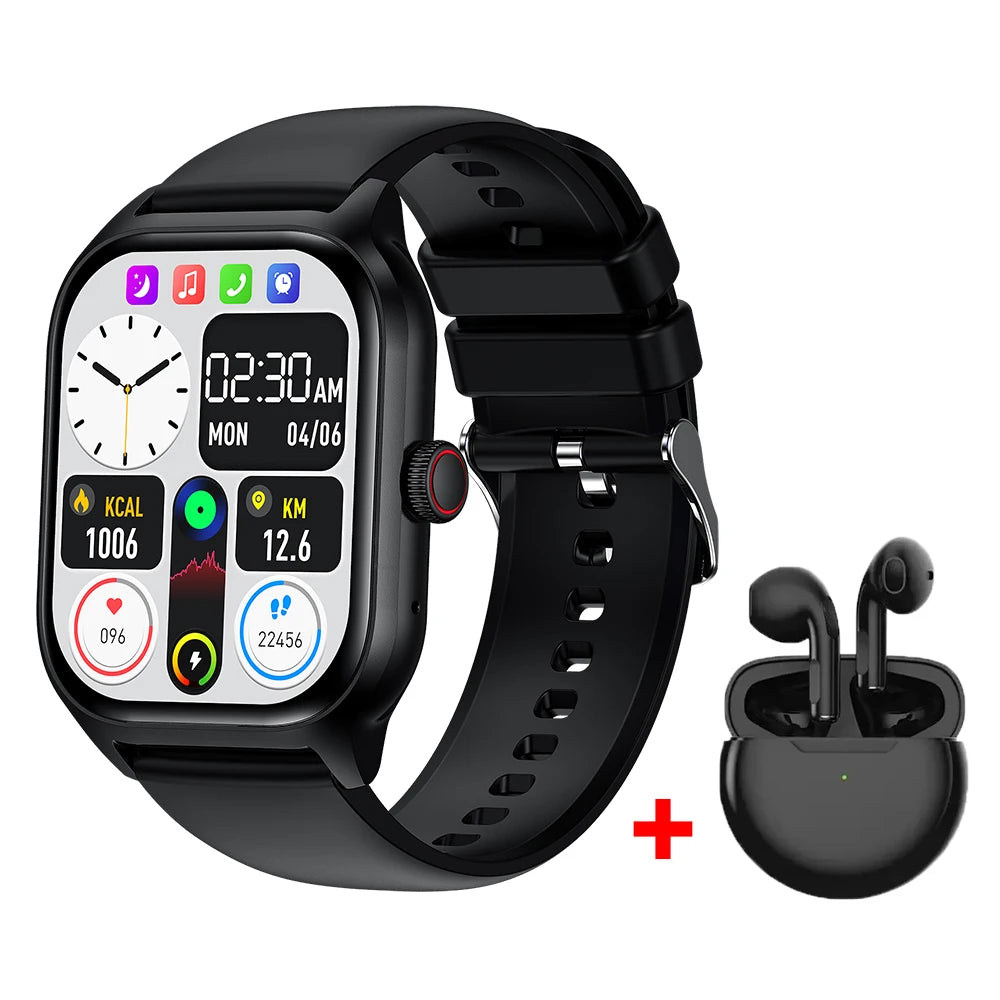 Smart fitness watch with call and message reminders