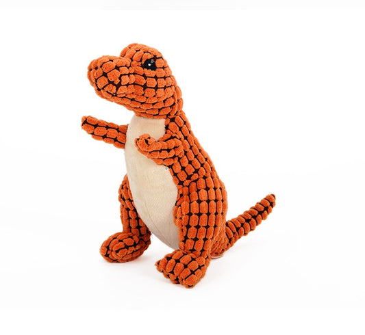 Soft dinosaur chew toy for dogs