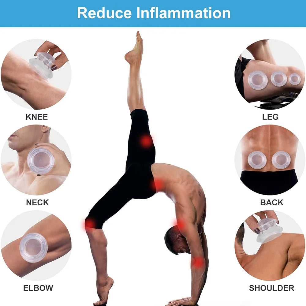 Soft silicone massage cups for home wellness routine