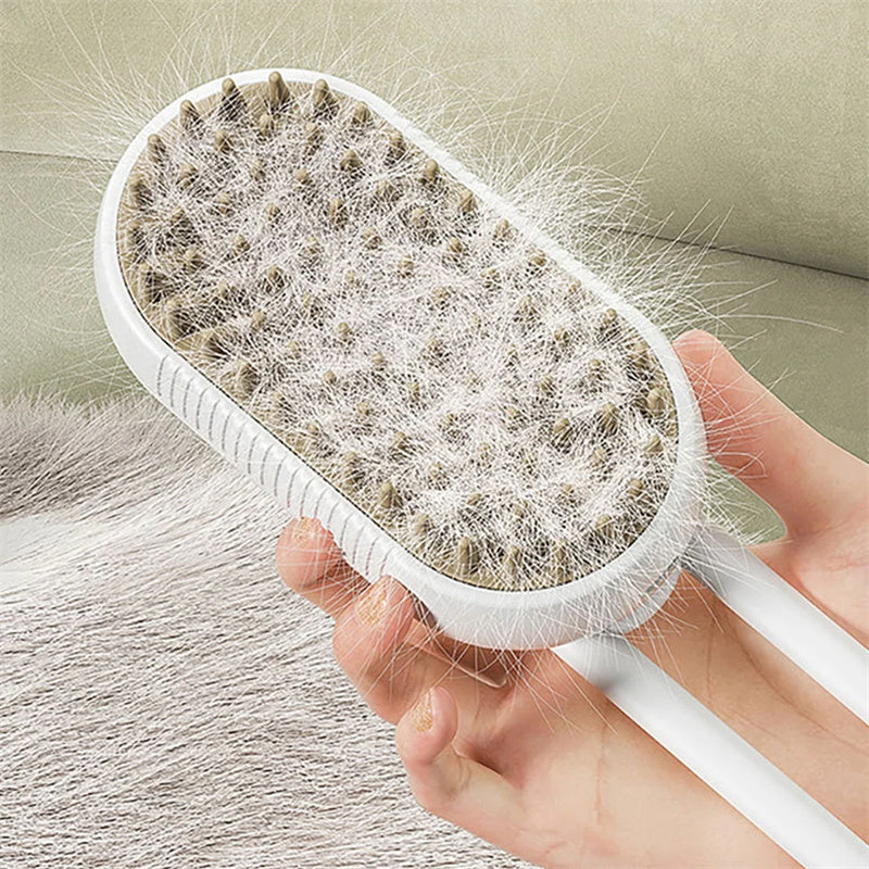 Soft silicone pet grooming comb for sensitive skin