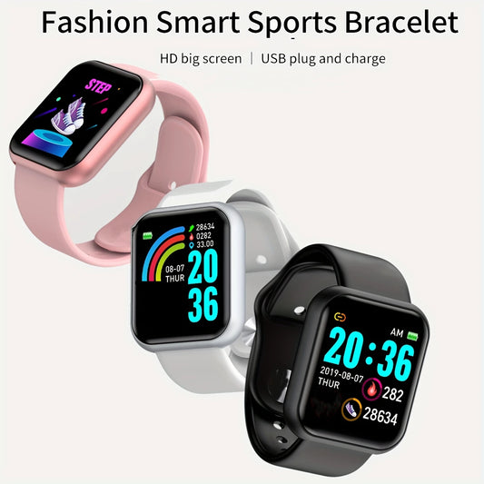 Sport smartwatch with step distance and calorie tracker