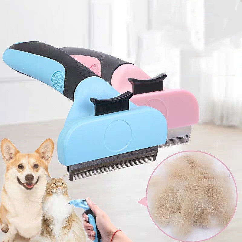 Stainless steel pet grooming comb for dogs and cats