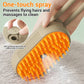 Steam pet grooming brush with soft silicone bristles for cats