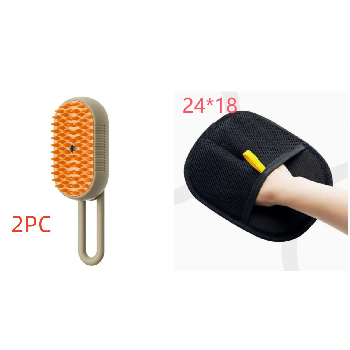 Steam spray pet comb for softening fur during grooming