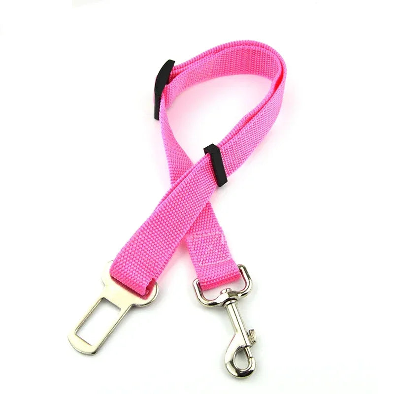 Strong nylon pet car seat belt with swivel metal hook