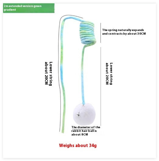 Suction cup spring cat toy for indoor play