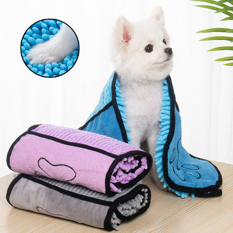 Super absorbent dog bathrobe microfiber pet towel for cats and dogs