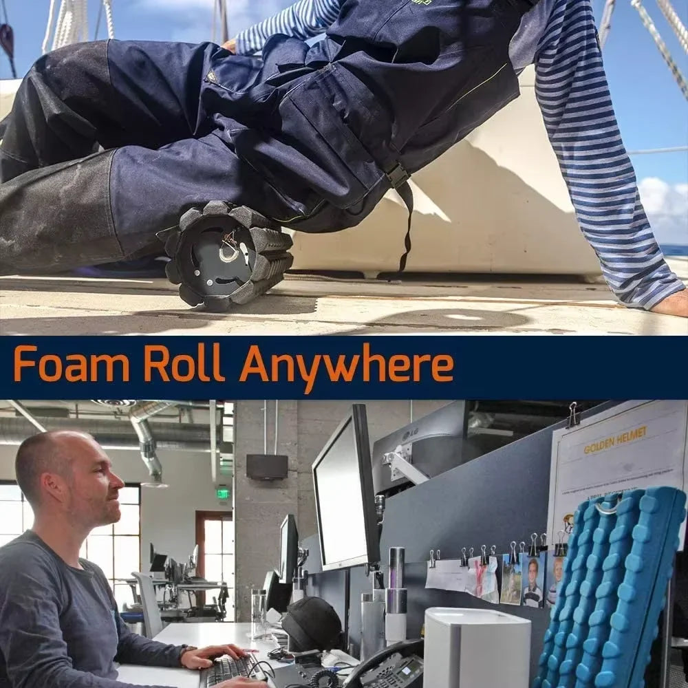 Textured foam roller for muscle relaxation