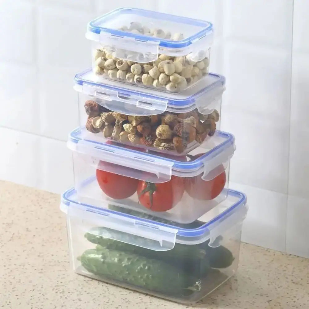 Transparent refrigerator storage box plastic food containers for kitchen organization