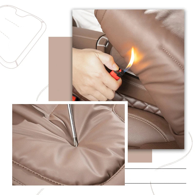 Universal leather car seat waist cushion cover for car seat protection and comfort